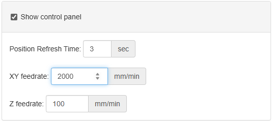 Feedrate preferences