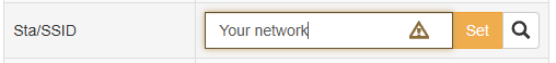 Setting the network SSID